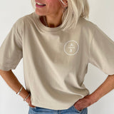 Sand A./8 monogram T-shirt