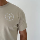 Sand A./8 monogram T-shirt