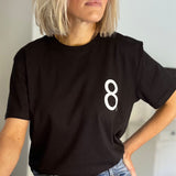 Black 8. T-shirt