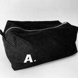 Black canvas wash bag