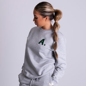 Heather Grey Letterman Sweatshirt