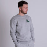 Heather Grey Letterman Sweatshirt